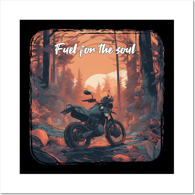 Fuel for the soul motorcycle Wall Art by Bikerkulture